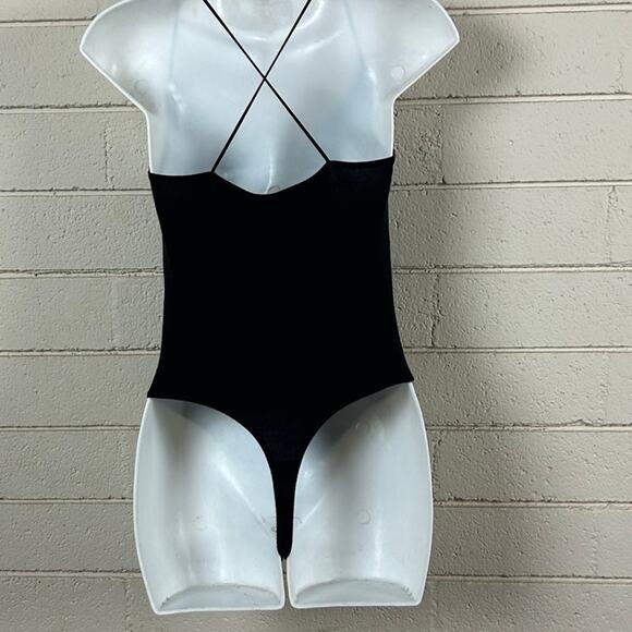 Abercrombie & Fitch Black Soft A&F Drapey Bodysuit size S - Picture 6 of 8